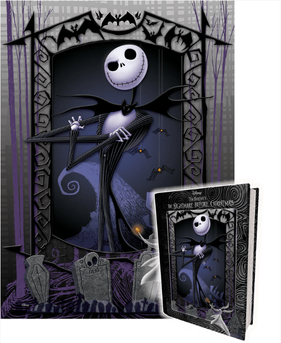 35558 - The Nightmare Before Christmas 3D Jigsaw Puzzle in Tin Book 300pc 18x12" - 6 units - ShopUNIS!