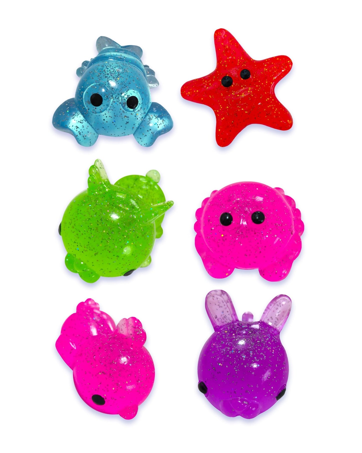 SHSAV33 - 2.5" Glitter Squishy Animals - 250 units - ShopUNIS!