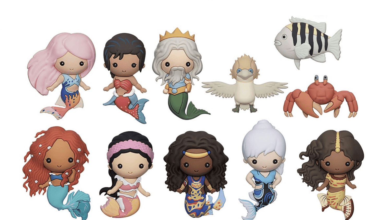 SHSBB17 - The Little Mermaid Live Action 3D Foam Bag Clip - 72 units - ShopUNIS!