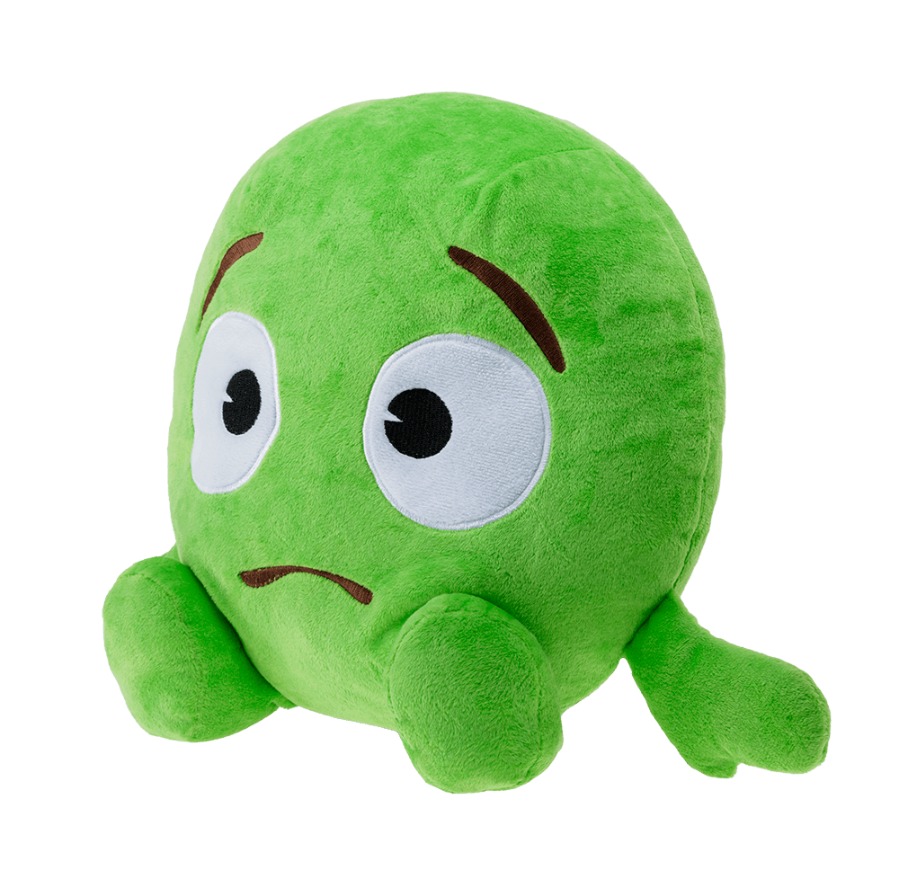 SHSER - emoji™ Fluffy Relax - Green Face - ShopUNIS!