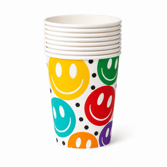 14983- emoji 9oz paper cups (576pcs casepack) - ShopUNIS!