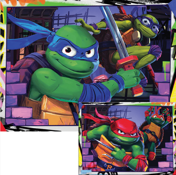 37540 - 3D/2D Nickelodeon Teenage Mutant Ninja Turtles Jigsaw Puzzle 300PC 24x18" - 6 units - ShopUNIS!