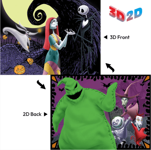 37557 - 3D/2D The Nightmare Before Christmas Jigsaw Puzzle 500pc 24x18" - 6 units - ShopUNIS!
