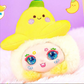 SHSKMN2- 6" Hat Bubble Plush Face Clip Blind Box- 6 units