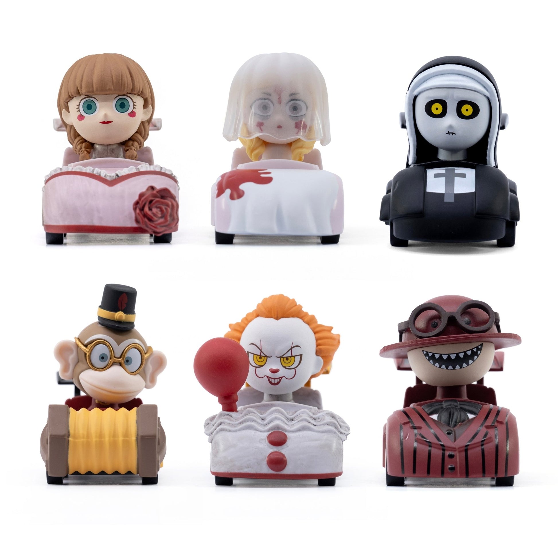 Horror Icons "Zoom Hero" Pull - Back Toy Racers in 3" Capsules (50 - Count) –Premium Capsule Prizes - ShopUNIS!