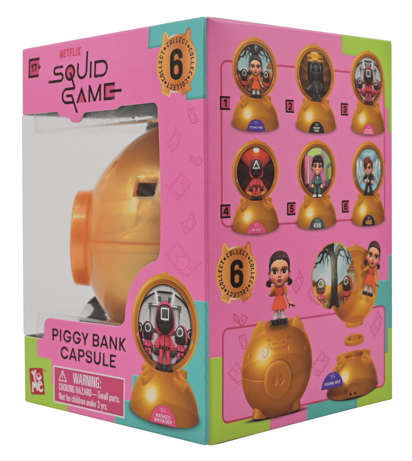 Netflix Squid Game Piggy Bank Capsule Mystery Figures - ShopUNIS!