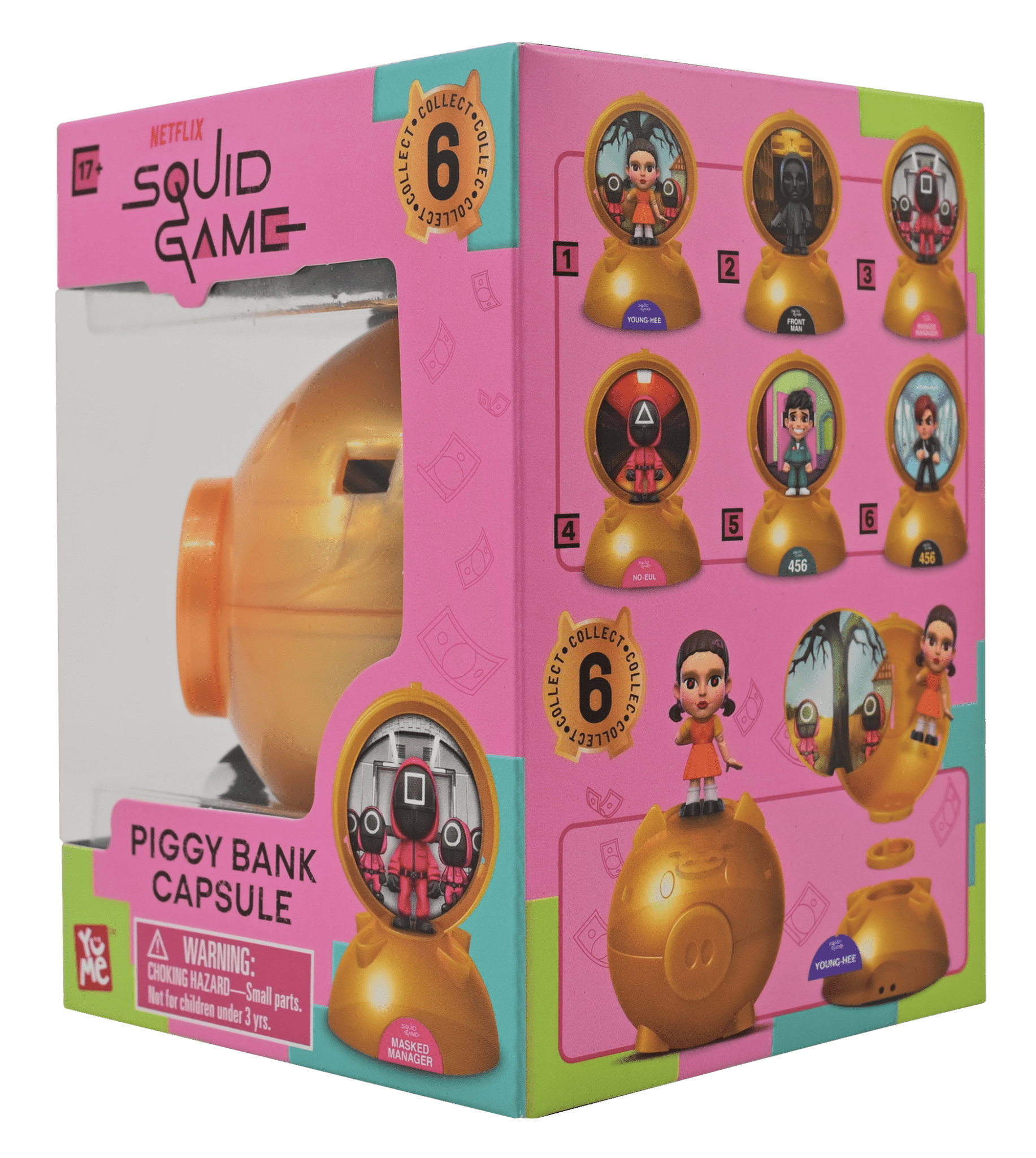 Netflix Squid Game Piggy Bank Capsule Mystery Figures - ShopUNIS!