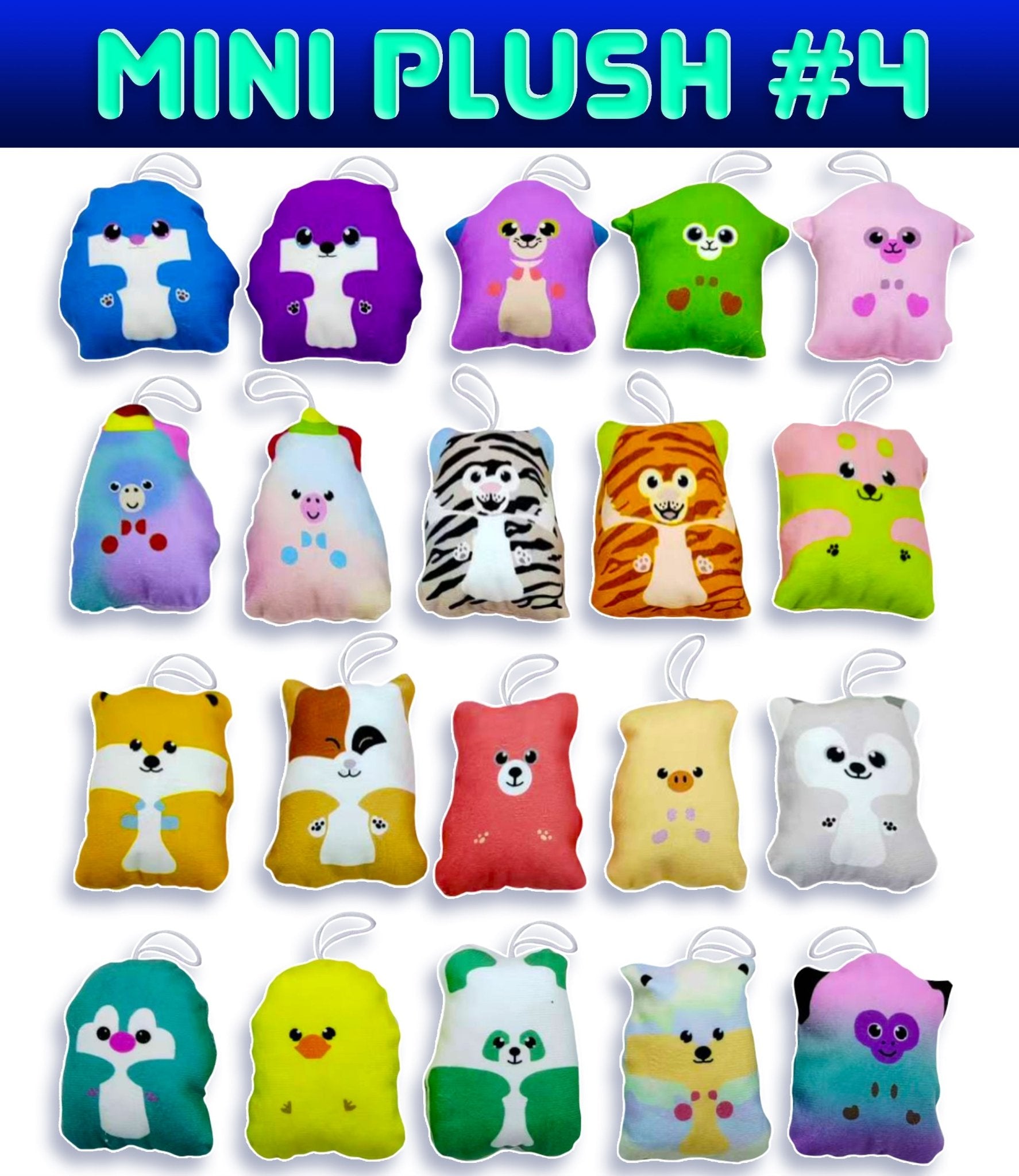 PLUSH - MINI4 - 4.5" Mini Plush With String - 400 units - ShopUNIS!