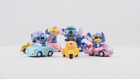 Disney Lilo & Stitch "Zoom Hero" Pull-Back Toy Racers in 3" Capsules (50-Count) – Premium Capsule Prizes