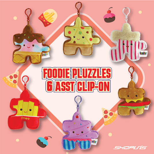 PZ181 - 4FOOD - 4 " FOODIE PLUZZLES CLIP - ON - 48pcs - ShopUNIS!