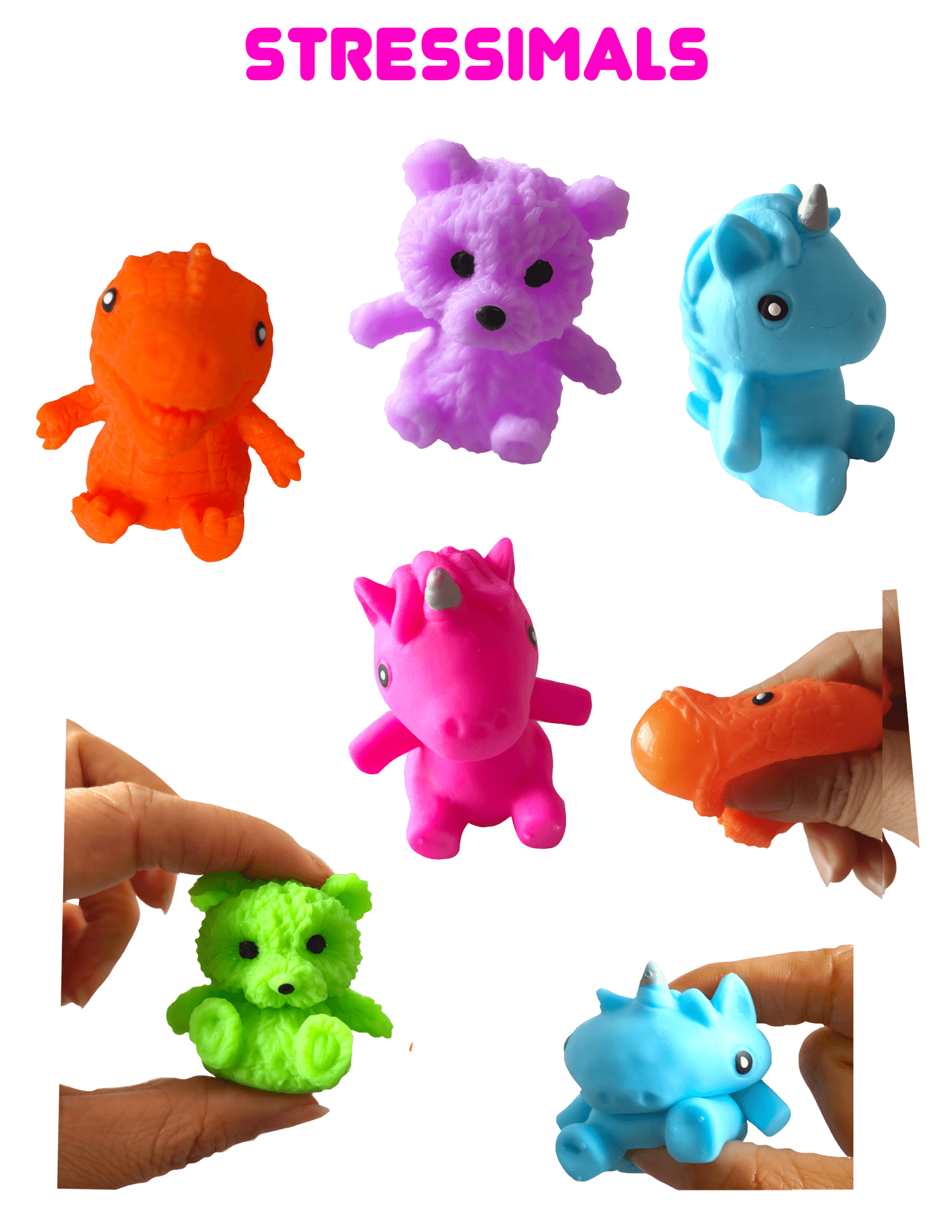 SHSAV10 - 2" Stressimals - 250pcs - ShopUNIS!