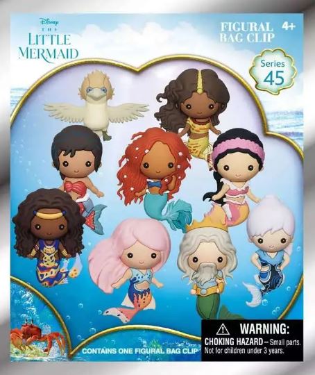 SHSBB17 - The Little Mermaid Live Action 3D Foam Bag Clip - 72 units - ShopUNIS!