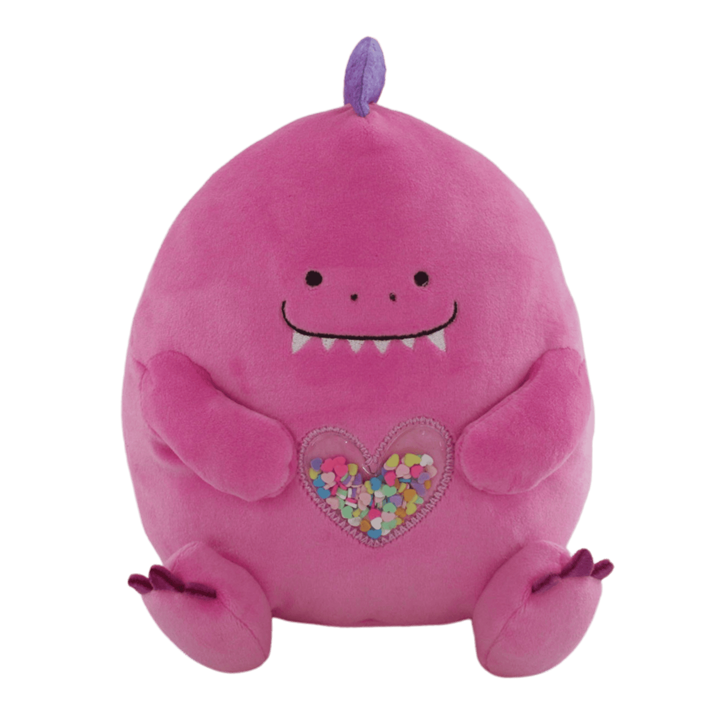 SHSDIN - 8 - 8" DINOS W/ MINI HEARTS PATCH - 12pcs - ShopUNIS!
