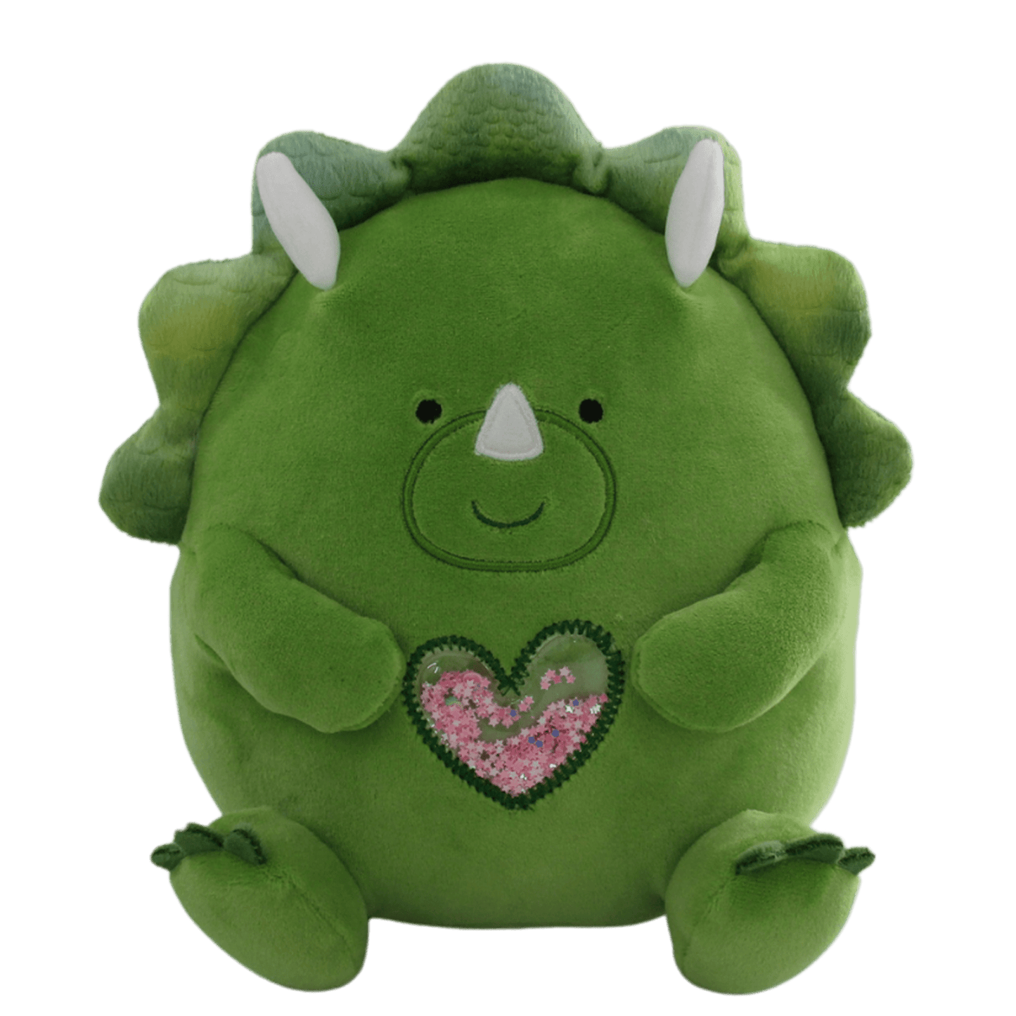 SHSDIN - 8 - 8" DINOS W/ MINI HEARTS PATCH - 12pcs - ShopUNIS!