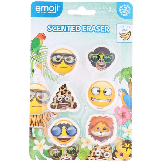 SHSE - 1010610 - emoji™ Scented Erasers 6 pieces Assorted Pack - ShopUNIS!