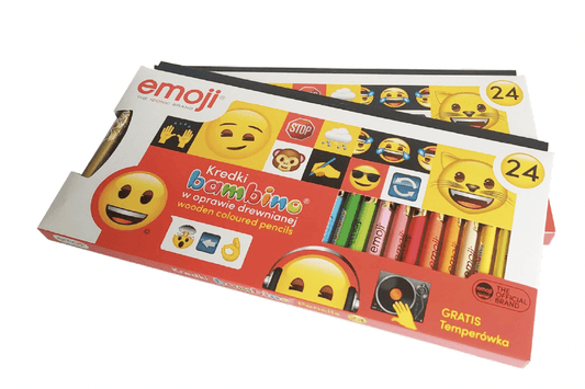 SHSE - 1085290 - emoji™ 24 coloring pencils and Sharpener Kit - ShopUNIS!