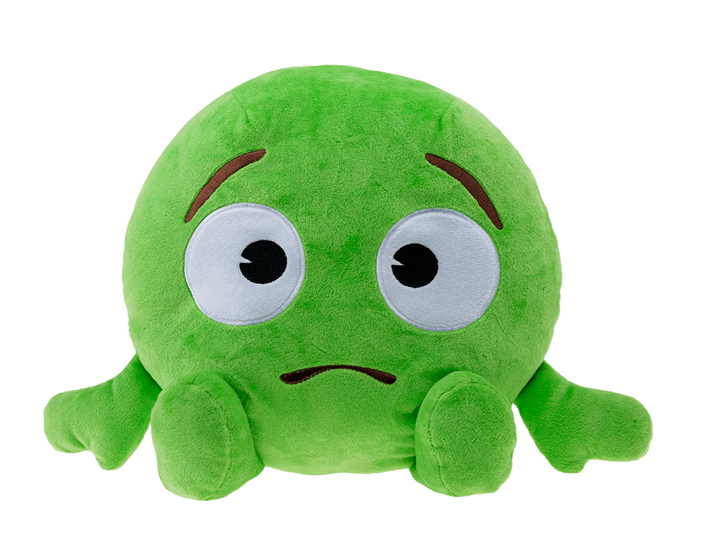 SHSER - emoji™ Fluffy Relax - Green Face - ShopUNIS!