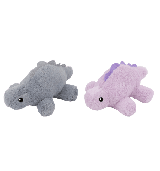 SHSFM10 - 8.5" Purple and Gray Dinosaur Plush, 2 asst - 120 units - ShopUNIS!