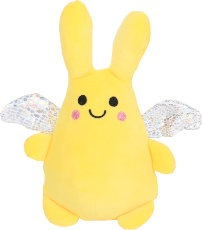 SHSFM7 - 8" Pink and Yellow Spandex Rabbit with Wings Plush,2 asst - 132 units - ShopUNIS!