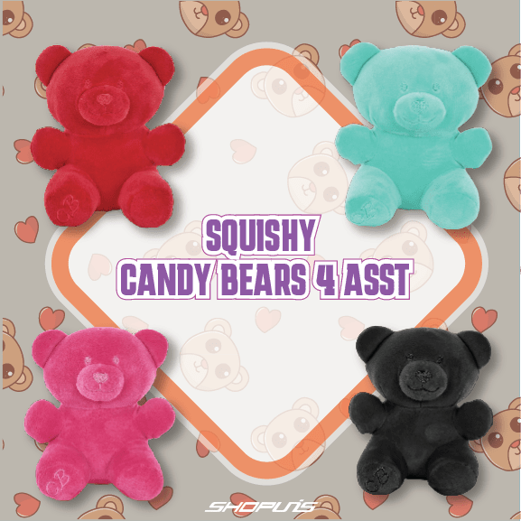 SHSSQB - 10 - 10" SQUISHY CANDY BEARS 4 ASST - 24pcs - ShopUNIS!