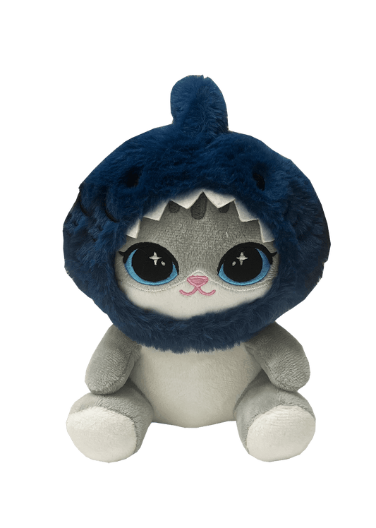 SHSYN12 - 8" HOODIE SHARK CAT - 48 units - ShopUNIS!